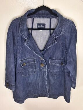 Caslon Blue Denim Jacket - Women's Utility Blazer 18W